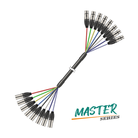 ROXTONE Stage Loom 8 x XLR Male to 8 x XLR Female 6M Professional Audio Cable displayed on a white background.