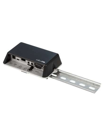 MikroTik DINrail PRO Kit designed for LtAP mini, showcasing a compact and efficient networking solution.