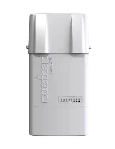 MikroTik BaseBox 2 featuring a 2.4GHz radio with 2 RP-SMA connectors.