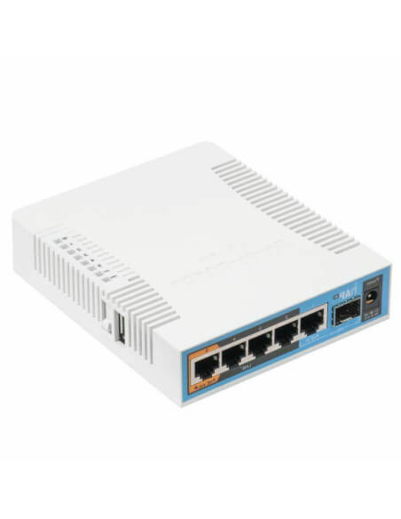 MikroTik hAP ac desktop Wi-Fi router with dual-band 2.4/5GHz capabilities