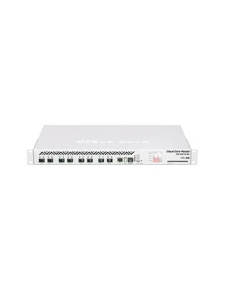 MikroTik CCR1072-1G-8S+ Cloud Core Router featuring a 72-Core CPU and 8 SFP ports.