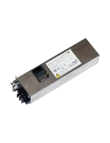 MikroTik 150W -48V DC power supply unit designed for CCR1072 and CCR2216 models, featuring a hot-swappable design.
