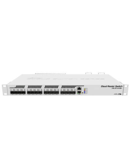 MikroTik CRS317 Cloud Router Switch featuring 1G and 16 S+ ports, designed for high-performance networking.