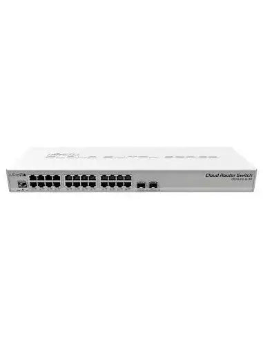 MikroTik CRS326-24G-2S+ Cloud Router Switch featuring 24 Gigabit ports and dual boot capability.