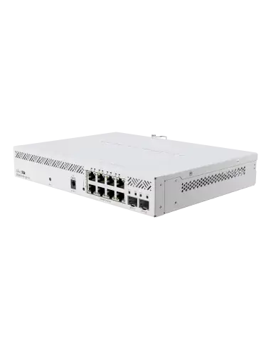 MikroTik CSS610-8P-2S+ SwitchOS Desktop Switch with eight PoE ports and two SFP+ ports.