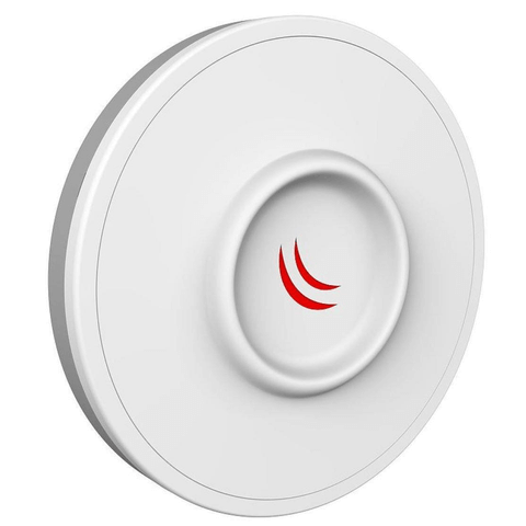 MikroTik DISC Lite 5 ac 5GHz Outdoor CPE device with network antennas.