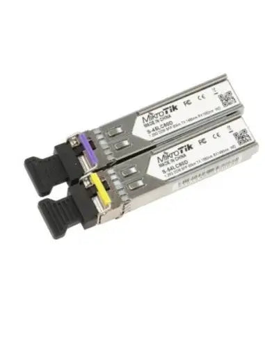 MikroTik Single-mode SFP Module with Dual LC connectors designed for 80Km range.
