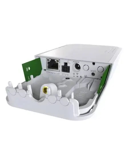 MikroTik wAP LTE 2024 model, a weatherproof 2.4 GHz CPE device designed for reliable wireless connectivity.