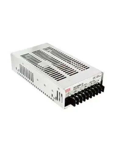 Mean Well 200W DC-DC Converter with 19-36V input and 48V output, suitable for various electronic applications.
