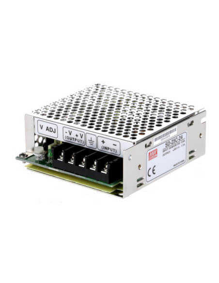 Mean Well 25W DC-DC Converter with 24V output, suitable for various electronic applications.