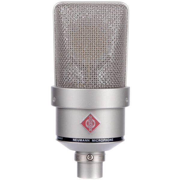 Neumann TLM 103 Studio Set featuring a nickel large diaphragm condenser microphone with cardioid pattern and elastic suspension.