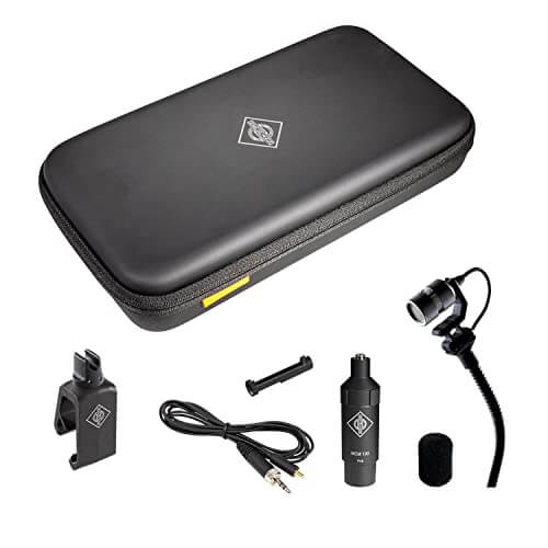 Neumann MCM 114 Set High Strings, a miniature clip microphone system featuring MC 1, displayed against a neutral background.