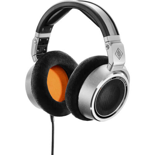 Neumann NDH 30 Studio Headphone displayed from a front angle, showcasing its design and features.