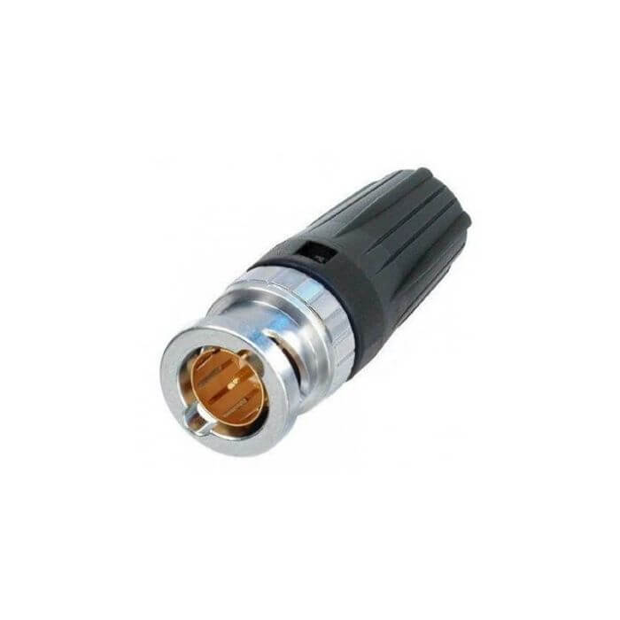 NEUTRIK NBNC75BLP7 Rear Twist Crimp BNC Connector for RG-59 Cables, suitable for HDTV connections.