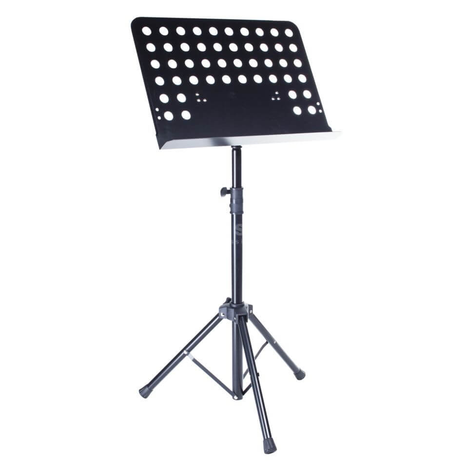 ATHLETIC NP-2 Black Music Stand, a lightweight and adjustable stand designed for musicians.