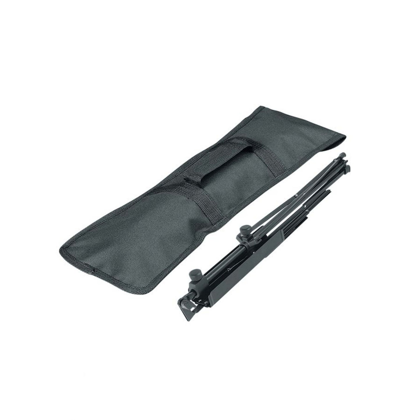 Athletic NP-9 sheet music stand with a carry bag, showcasing its lightweight and adjustable features.