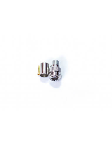 ACCONET N-TYPE female connector designed for ARF400 cable, showcasing a high-quality RF connection.