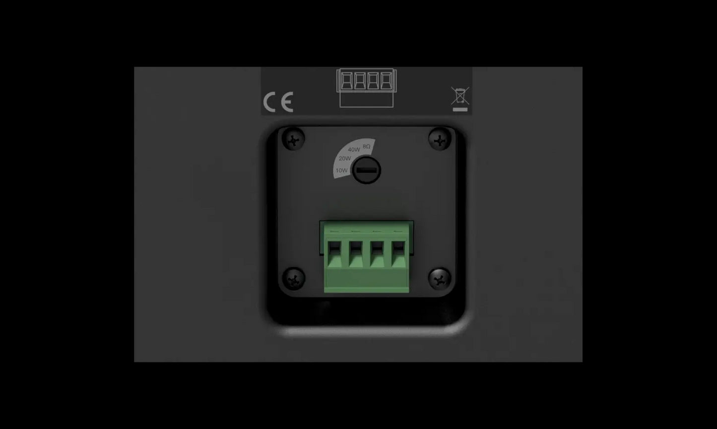 Audac Outdoor universal wall speaker in black, 3 inches, suitable for outdoor use.