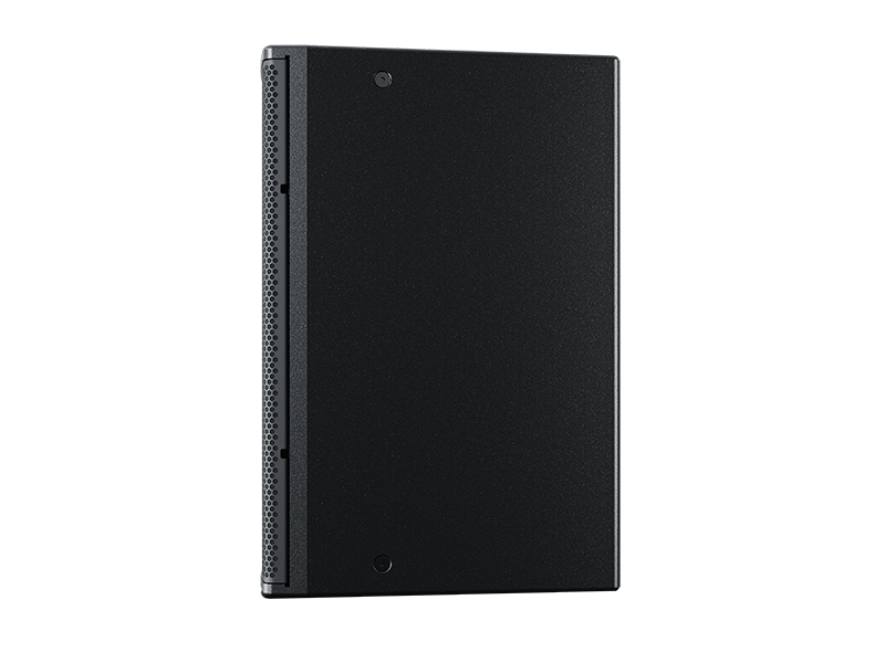 Optimal Audio Cuboid 12 two-way passive full-range loudspeaker with a rotatable horn, showcasing its design and features.