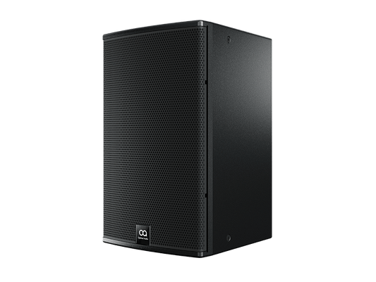 Optimal Audio Cuboid 12 two-way passive full-range loudspeaker with rotatable horn, showcasing its front design.