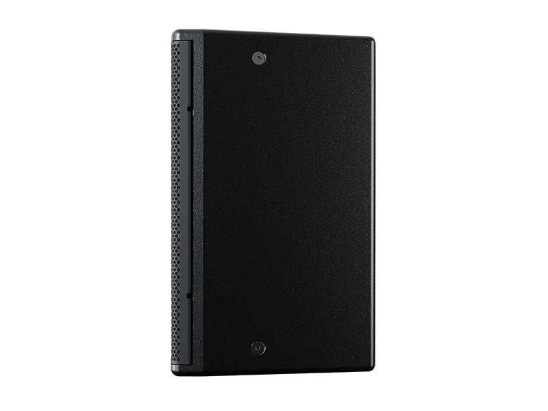 Optimal Audio Cuboid 8, an 8-inch two-way passive full-range loudspeaker with a rotatable horn, showcasing its design and features.