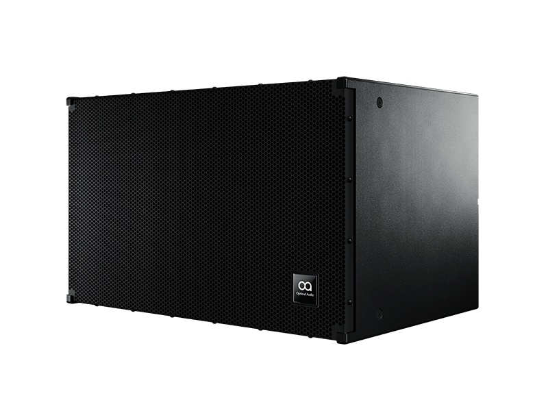 Optimal Audio Sub 15 - a 15-inch passive compact high-performance subwoofer with 500W AES power, featuring a sleek front design.