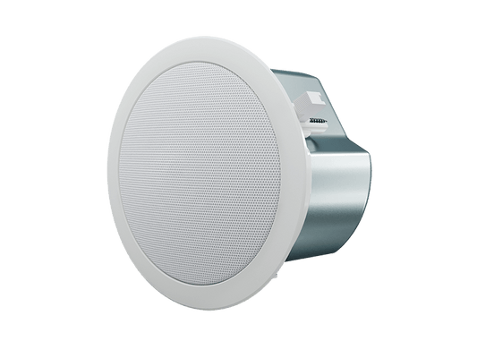 Optimal Audio Up 3 - 3 inch Passive Full-Range Ceiling Speaker with a rotary switch, designed for 20W AES and compatible with 8Ω, 70V, and 100V systems.