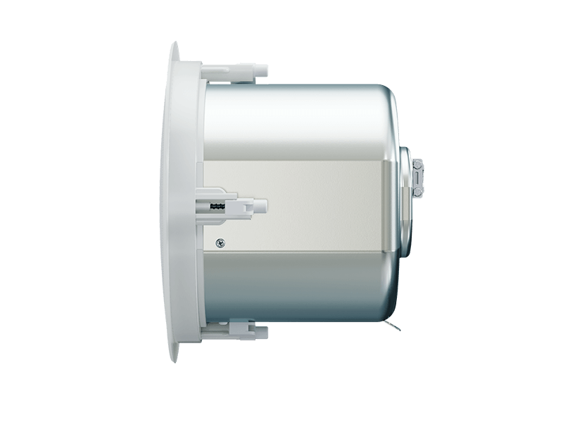 Optimal Audio Up 6 two-way passive ceiling speaker with a 6-inch driver, featuring a rotary switch and designed for 60W AES power handling.