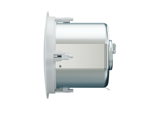 Optimal Audio Up 6 two-way passive ceiling speaker with a 6-inch driver, featuring a rotary switch and designed for 60W AES power handling.