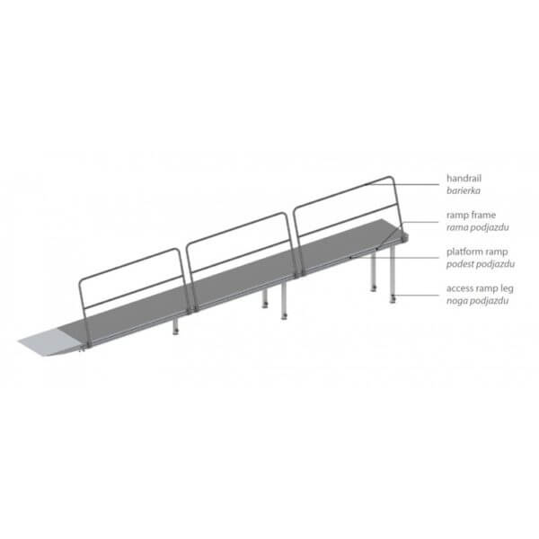 ALUSTAGE W.PDJ03 4.0M Wheelchair Ramp, a durable and versatile access solution for improved mobility.
