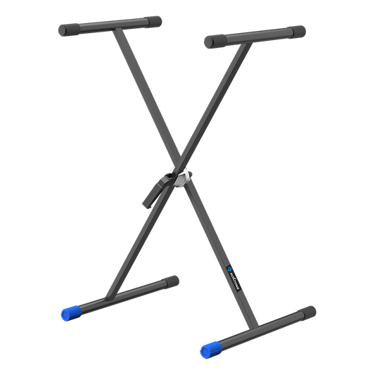 ROXTONE Keyboard Stand Single Brace - A durable X-Style steel stand with adjustable height, designed for stability and convenience.