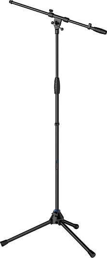 Roxtone PMS110 Microphone Stand with Boom, featuring an adjustable tripod design in black color.
