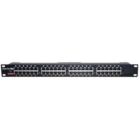 Image of a 24-Port Gigabit Passive PoE Injector, a device used for powering network devices over Ethernet cables.