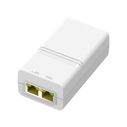 Procet 52V 30W Gigabit PoE Adapter displayed in a clear view.