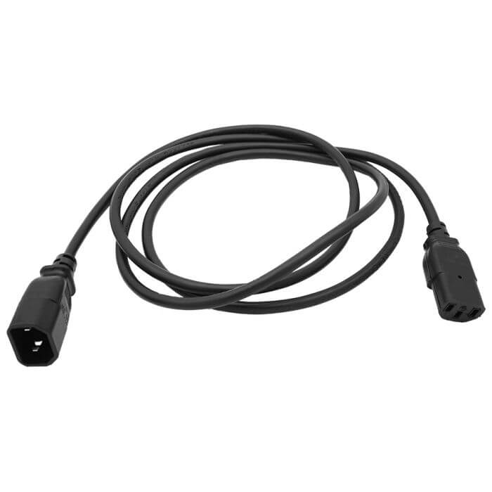1.8m Male-Female IEC Power Lead by BrandName, suitable for connecting power devices.