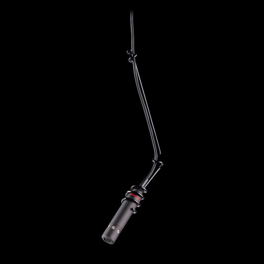 Audio-Technica PRO 45 Cardioid Condenser Hanging Microphone on a white background.
