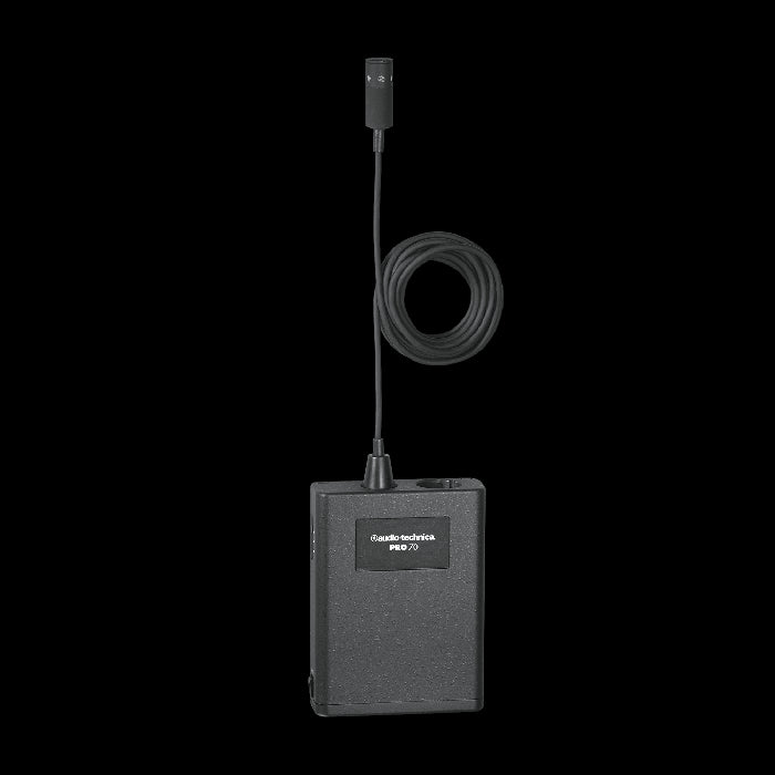 Audio-Technica PRO 70 Cardioid Condenser Lavalier Microphone in black color
