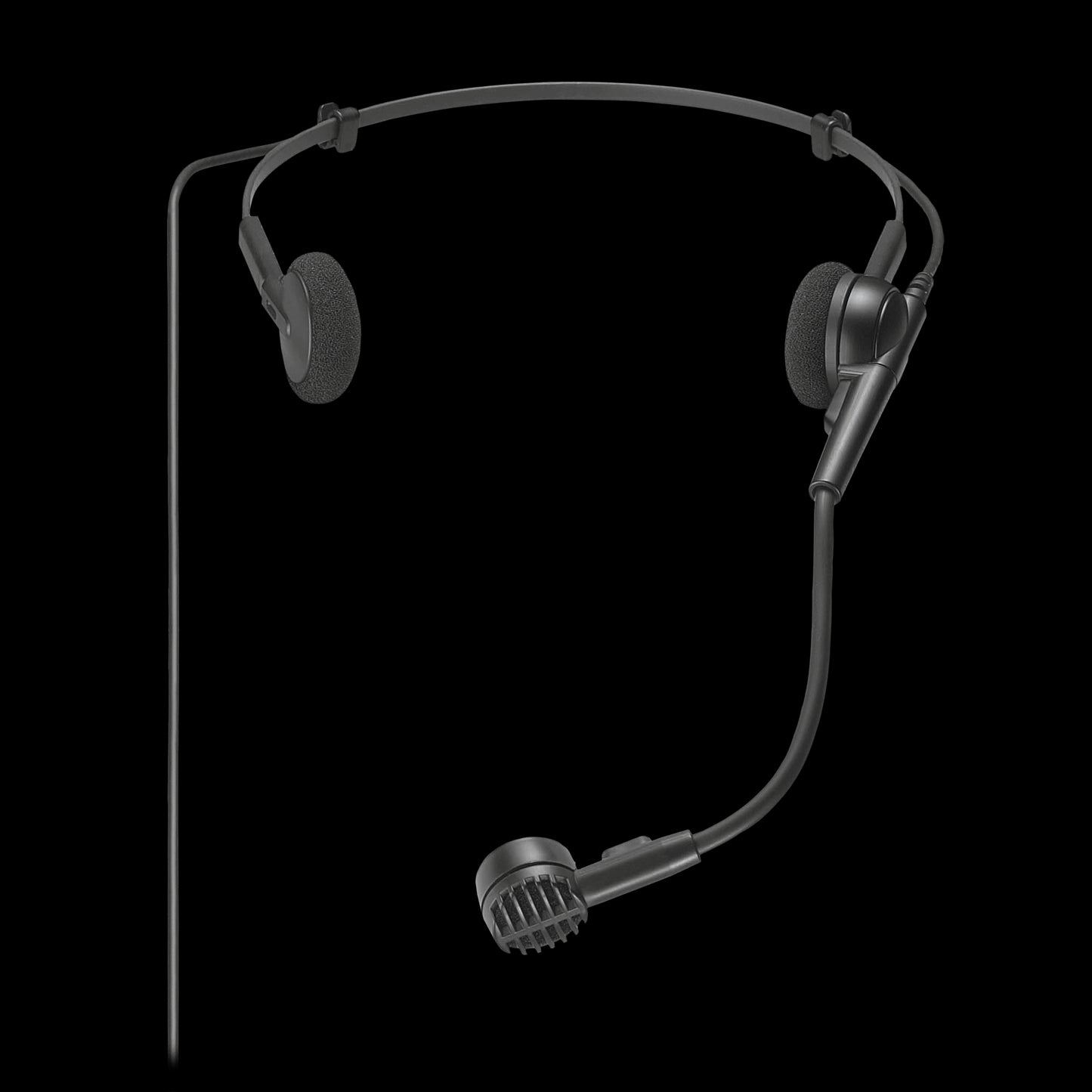 Audio-Technica PRO 8HEcW Hypercardioid Dynamic Headworn Microphone with cW-Style Lock-Down Connector in black.