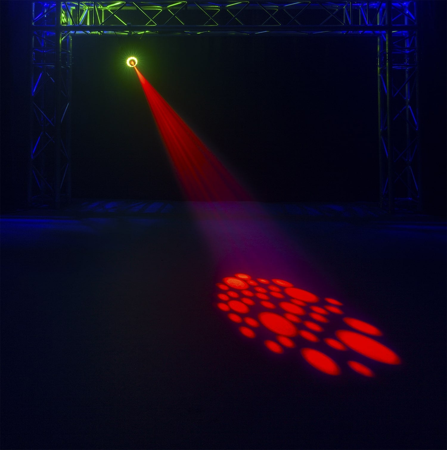 Effects view of the Panther 35 LED Spot Moving Head with 35W white LED and RGB SMD LEDs 2.