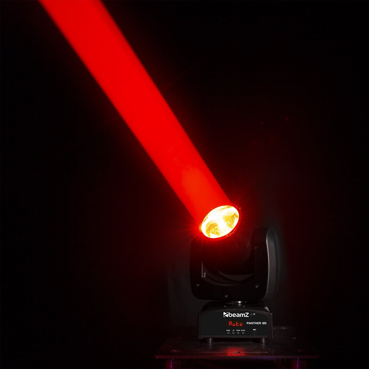 Effects view of the Panther 85 LED Beam Moving Head with 80W 4-in-1 LED, RGBW colors, and DMX control by beamZ.