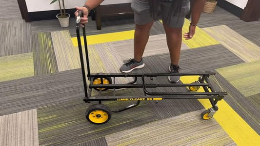 Heavy-duty Rock-N-Roller R10RT Max folding multi-cart capable of carrying up to 500 lbs, shown in a versatile design.