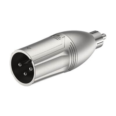 Roxtone ADAP XLR Male to RCA Male Connector, a professional audio adapter for high-quality sound connections.