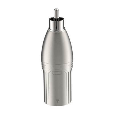Roxtone ADAP XLR Male to RCA Male Connector, a professional audio adapter for connecting audio equipment.