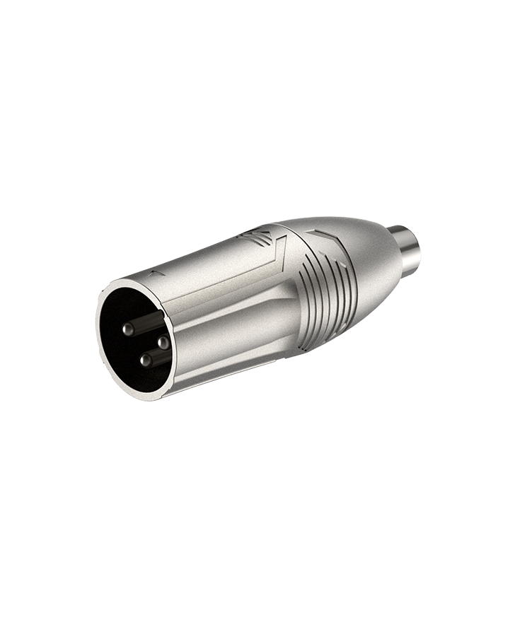 ROXTONE Leader Series 3P XLR Plug to 5P XLR Socket Adapter showing the adapter design and connectors.