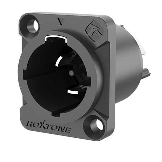 ROXTONE TRUE1 Output Chassis, a 20A / 250V AC waterproof connector with IP65 rating.