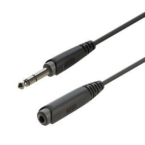 Roxtone Samurai Series 3M Signal Lead, a professional audio connection cable with 6.3mm ST to 6.3mm F ST sockets.