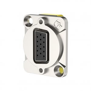 ROXTONE VGA 15P Female Through Socket with Nickel Plated Shell - Durable D-SUB Connector