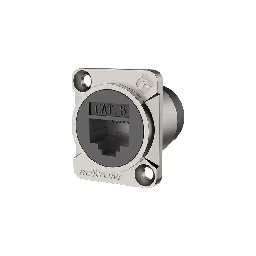 ROXTONE CAT6 Through Socket with Nickel Plated Shell RJ45 Adapter