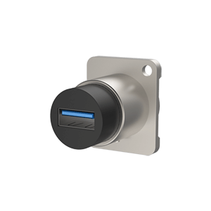 ROXTONE USB3.0 Through Socket with Nickel Plated Shell, a high-quality feed through chassis adapter.