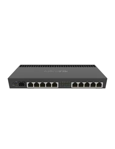MikroTik RB4011iGS+RM 10 Port Gigabit Rack-Mount Router with multiple ports including Gigabit and SFP.